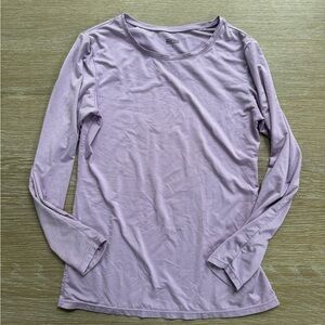 HeatTech women’s purple colored long sleeve crewneck basic shirt top size LARGE